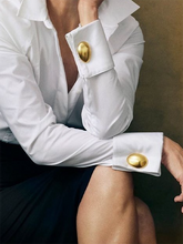 Load image into Gallery viewer, Long Sleeves Loose Buttoned Solid Color Lapel Blouses&amp;Shirts Tops
