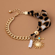 Load image into Gallery viewer, SCARF CHARM BRACELET- SUNBLAST CROSS PEARL CHARM | 80B1560
