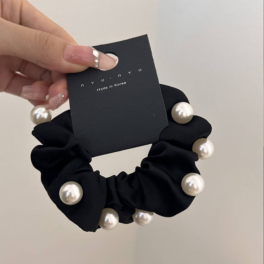 PEARL DECORATION SCRUNCHIES ELASTIC HAIR TIES_CWAHA07283