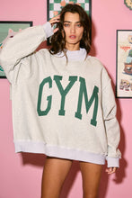 Load image into Gallery viewer, IT2594-GYM 'GYM &amp; BED' Print Reversible Mockneck Sweatshirt
