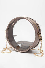 Load image into Gallery viewer, Solid Color Trim Clear Round Crossbody Bag
