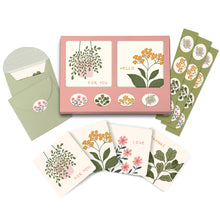 Load image into Gallery viewer, Mini Notecard Set Floral Notes
