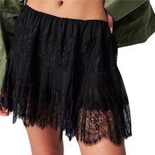 Load image into Gallery viewer, High Waist Lace Mini Skirt With Irregular Hem In Solid Color
