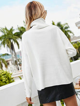 Load image into Gallery viewer, Casual Loose Solid Color High-Neck Long Sleeves Knitwear
