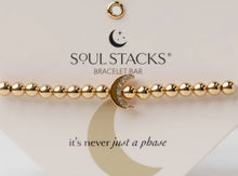 Load image into Gallery viewer, SOUL STACKS BEAD BRACELET W/ MOON CHARM
