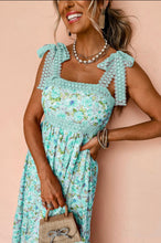 Load image into Gallery viewer, d26644 floral print with bow accent shoulder

