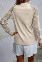 Load image into Gallery viewer, Stripe Mesh Long Sleeve Top
