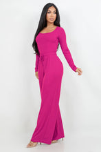 Load image into Gallery viewer, Long sleeve slinky bodysuit with matching flare pants set
