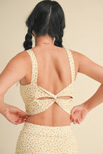 Load image into Gallery viewer, Ditsy Print Twist Back Crop Tank
