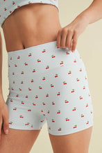 Load image into Gallery viewer, Cherry Print Mid-Rise Mini Shorts
