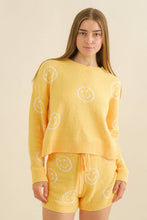 Load image into Gallery viewer, 17661SET - Cozy Sweater Top with Matching Elastic Shorts Set

