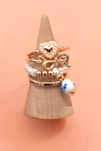 Load image into Gallery viewer, LAYERED MULTI CHERRY PORCELAIN STACKABLE RING SET | 80R055
