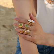 Load image into Gallery viewer, IMMORTAL FLOWER STAINLESS STEEL RINGS FOR WOMEN_CWAJE0610
