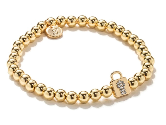 SOUL STACKS BEADED BRACELET W/ LOCK CHARM
