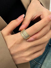 Load image into Gallery viewer, Adjustable Hollow Sequined Solid Color Rings Accessories
