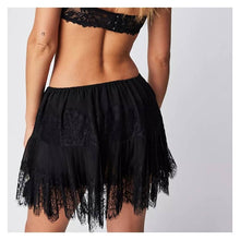 Load image into Gallery viewer, High Waist Lace Mini Skirt With Irregular Hem In Solid Color
