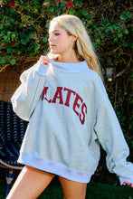 Load image into Gallery viewer, IT2594 'PILATES &amp; YOGA' Print Reversible Mockneck Sweatshirt
