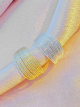 Load image into Gallery viewer, Adjustable Hollow Sequined Solid Color Rings Accessories
