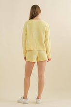 Load image into Gallery viewer, 17661SET - Cozy Sweater Top with Matching Elastic Shorts Set
