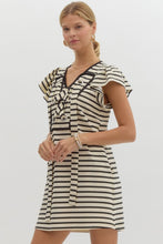 Load image into Gallery viewer, ENTRO D25365 STRIPED GROMMET DRESS
