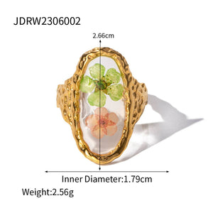IMMORTAL FLOWER STAINLESS STEEL RINGS FOR WOMEN_CWAJE0610