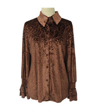 Load image into Gallery viewer, Boho Chic Floral Blouse Vintage Button-Up with Bell Sleeves
