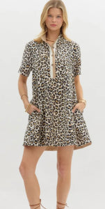 ENTRO D26571 LEOPARD DRESS