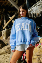 Load image into Gallery viewer, IT2594-2BEACH | Reversible Mock-neck Crop Sweatshirt
