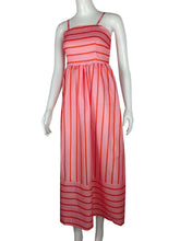 Load image into Gallery viewer, Vacation back smocked dress stripe strap maxi dress
