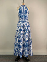 Load image into Gallery viewer, A-Line Loose Flower Print Split-Joint Lapel Maxi Dresses
