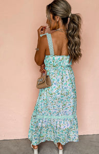 d26644 floral print with bow accent shoulder