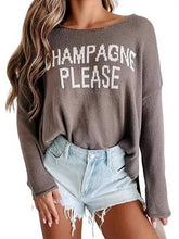 Load image into Gallery viewer, Champagne Please Slit Sweater
