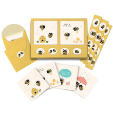 Load image into Gallery viewer, Mini Notecard Set Buzzy Bees

