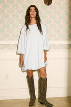 Load image into Gallery viewer, D4407 Puff-sleeve Relaxed Bubble Hem Mini Dress
