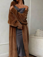 Load image into Gallery viewer, Women's Long Faux Mink Coat for Fall/Winter
