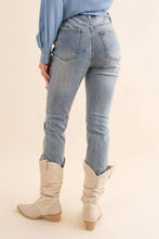 Load image into Gallery viewer, 22300P - Crop Stretch Ankle Button Heart Cut Out Denim Jeans

