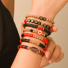 Load image into Gallery viewer, FOOTBALL HANDMADE SOFT CLAY LETTER BRACELET SET_CWMM3534
