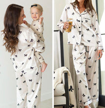Load image into Gallery viewer, p6880 bow satin pj,s
