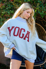 Load image into Gallery viewer, IT2594 'PILATES &amp; YOGA' Print Reversible Mockneck Sweatshirt
