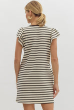 Load image into Gallery viewer, ENTRO D25365 STRIPED GROMMET DRESS
