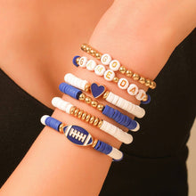 Load image into Gallery viewer, FOOTBALL HANDMADE SOFT CLAY LETTER BRACELET SET_CWMM3534
