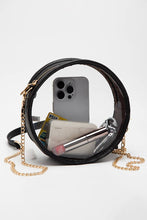 Load image into Gallery viewer, Solid Color Trim Clear Round Crossbody Bag
