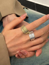 Load image into Gallery viewer, Adjustable Hollow Sequined Solid Color Rings Accessories
