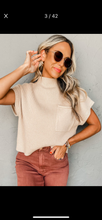 Load image into Gallery viewer, Ribbed Pocket Sweater Beige
