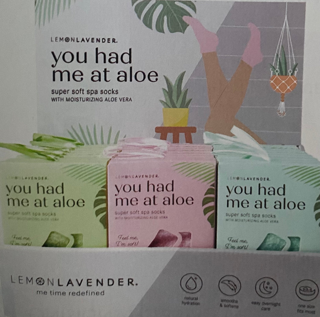 LEMON LAENDER ALOE SOCKS