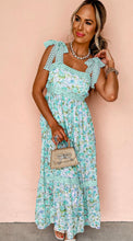 Load image into Gallery viewer, d26644 floral print with bow accent shoulder
