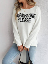 Load image into Gallery viewer, Champagne Please Slit Sweater
