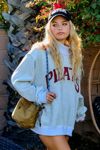 Load image into Gallery viewer, IT2594 'PILATES &amp; YOGA' Print Reversible Mockneck Sweatshirt
