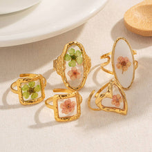 Load image into Gallery viewer, IMMORTAL FLOWER STAINLESS STEEL RINGS FOR WOMEN_CWAJE0610
