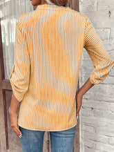 Load image into Gallery viewer, V-Neck Pullover Stripe Print Casual Shirt

